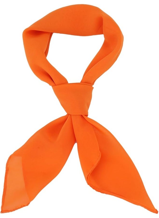 Chiffon Scarf Ribbon Neck Scarf, 26"x26" Square Handkerchief, Lightweight Soft Decorative Scarf for Women Daily Wear - Image 2