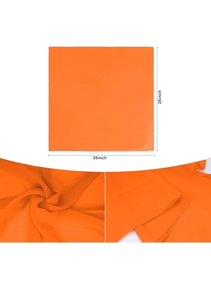 Chiffon Scarf Ribbon Neck Scarf, 26"x26" Square Handkerchief, Lightweight Soft Decorative Scarf for Women Daily Wear - Image 3