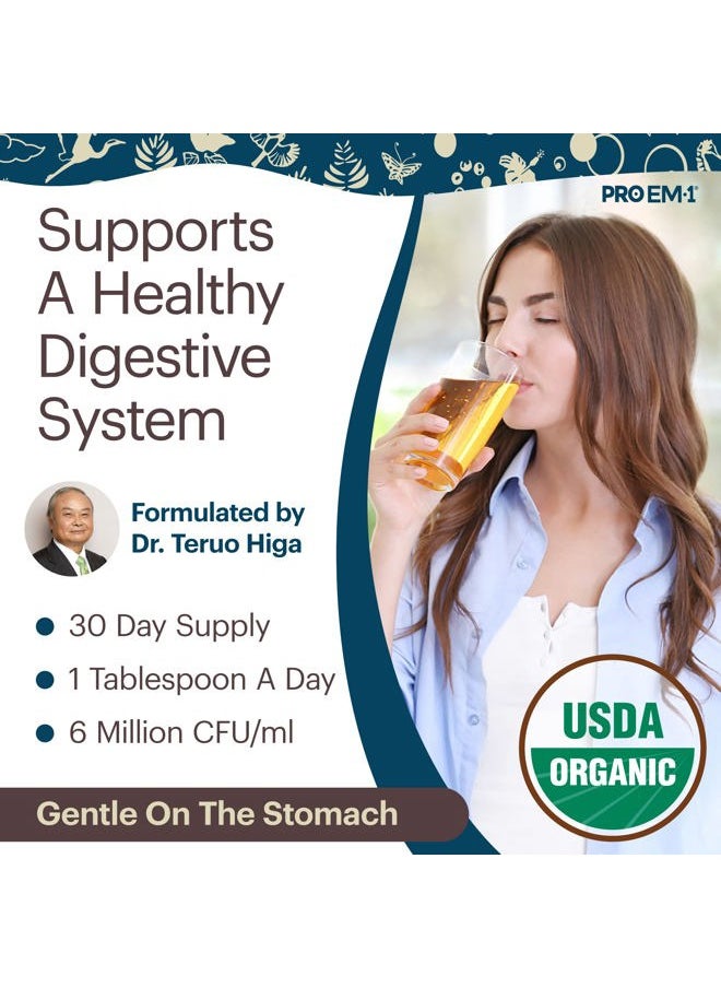 teraganix - Organic Liquid Probiotic (30 Day Supply), Gut Health Supplement, Dr. Formulated for Adults & Kids, Improves Immune Function, Digestion & Nutrient Absorption, 6 Mil CFU/ml ﻿(16 fl oz)﻿ - Image 1