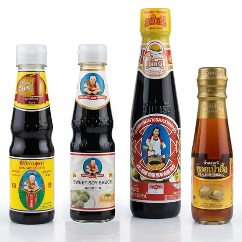 Healthy Boy Thai Food Cooking Sauce Kit (Essential Set, Small-size Bottle) - Image 1