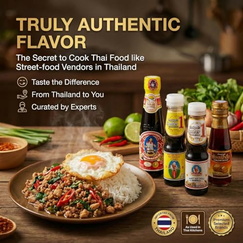 Healthy Boy Thai Food Cooking Sauce Kit (Essential Set, Small-size Bottle) - Image 4