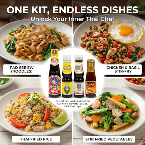 Healthy Boy Thai Food Cooking Sauce Kit (Essential Set, Small-size Bottle) - Image 5