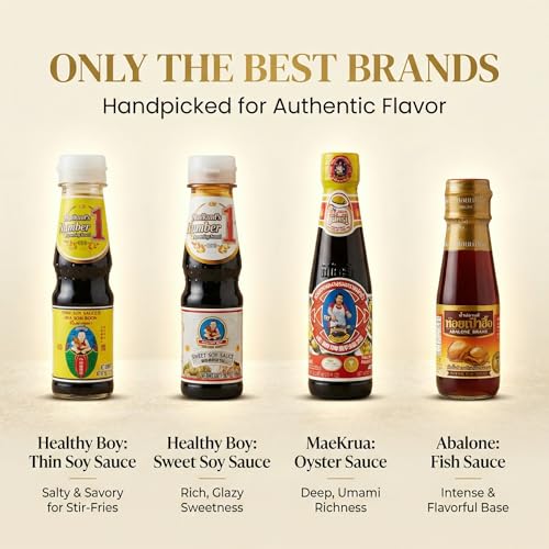 Healthy Boy Thai Food Cooking Sauce Kit (Essential Set, Small-size Bottle) - Image 2