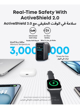 140W USB C Charger, Laptop Charger, 4-Port Multi-Device Fast Charging, Advanced GaN Power Adapter, Intuitive Touch Controls, Compatible with MacBook, iPhone 17 Series, Samsung, Pixel, and More - view 5