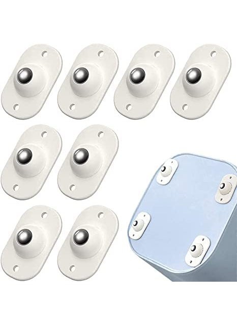 PUNZONE PUNZONE Self Adhesive 360 Degree Rotation Mini Swivel Casters Wheels Pulley Universal Bottom Wheels Ideal for Furniture Various Storage Boxes Set of 12  - Image 1