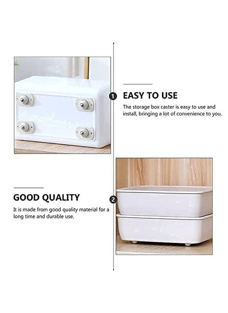 PUNZONE PUNZONE Self Adhesive 360 Degree Rotation Mini Swivel Casters Wheels Pulley Universal Bottom Wheels Ideal for Furniture Various Storage Boxes Set of 12  - Image 2