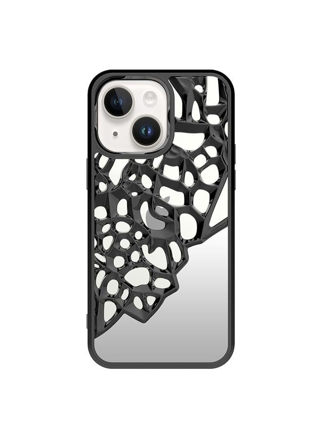 S-TOP Case For iPhone 14 Plus Mirror Style Hollow Heat Dissipation Electroplated TPU Phone Case - Image 1