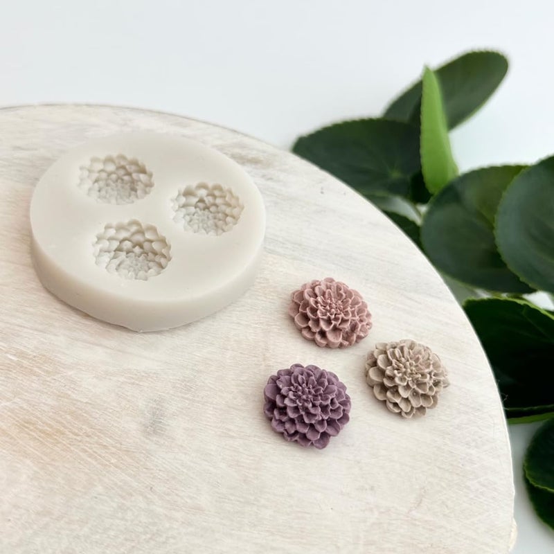 Skytail 3 Pack Rose Flower Silicone Mold Leaves Candy Mould Mini Rose & Leaf Molds for Candle Making Chocolate Fondant Sugarcraft Clay Cupcake Toppers Cake Decorating Candle Wax Polymer Clay Molds - Image 3