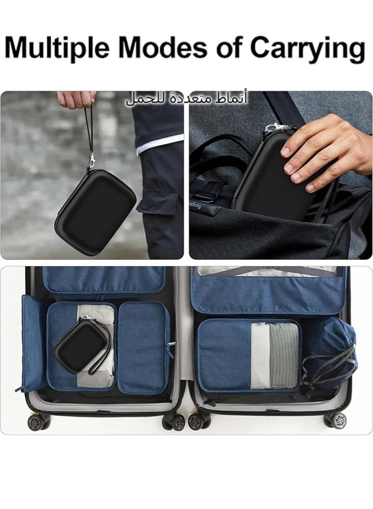 JOYBOS حقيبة كاميرا رقمية متوافقة مع Kodak PixPro/Canon PowerShot/Sony DSC، حقيبة حمل واقية صلبة للكاميرا للكابل وبطاقة SD (أسود) - Image 5