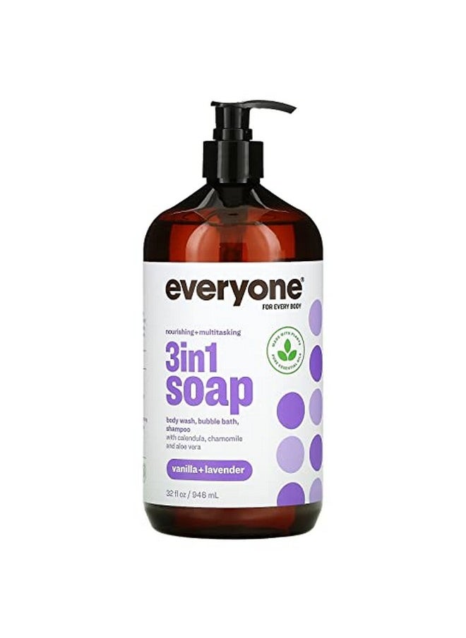 everyone for every body - Everyone Vanilla & Lavender 3 In 1 Soap 32 Fz - Image 1