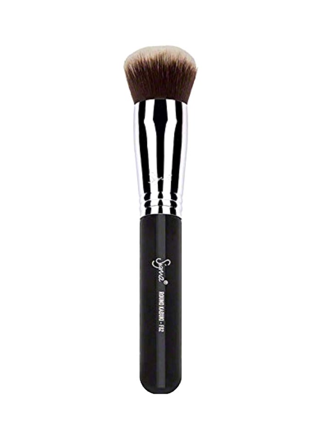 Round Kabuki Brush Black/Silver/Brown