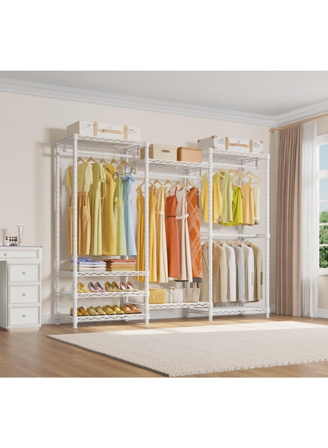 VIPEK VIPEK V5 Portable Closet Wardrobe Heavy Duty Clothes Rack Freestanding Metal Clothing Rack, White  - Image 1