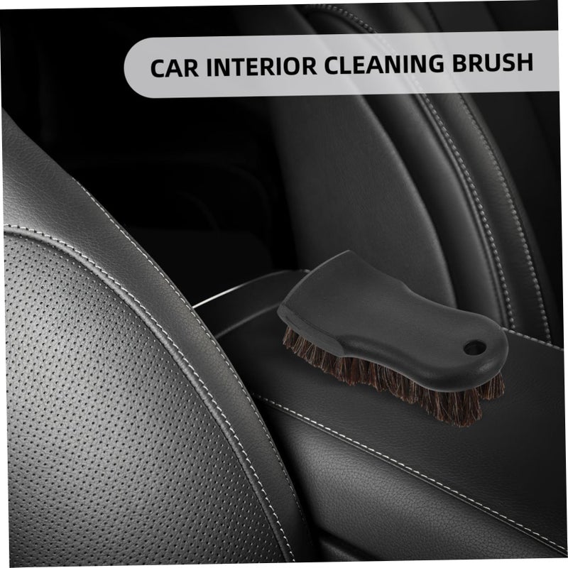 Soft Bristle Horse Hair Brush For Car Interiors Ergonomic Design Dust Removal Faux Leather And Fabric Multipurpose Use - Image 4