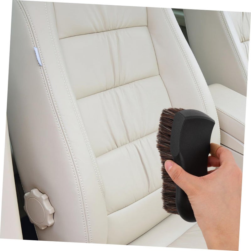 Soft Bristle Horse Hair Brush For Car Interiors Ergonomic Design Dust Removal Faux Leather And Fabric Multipurpose Use - Image 5