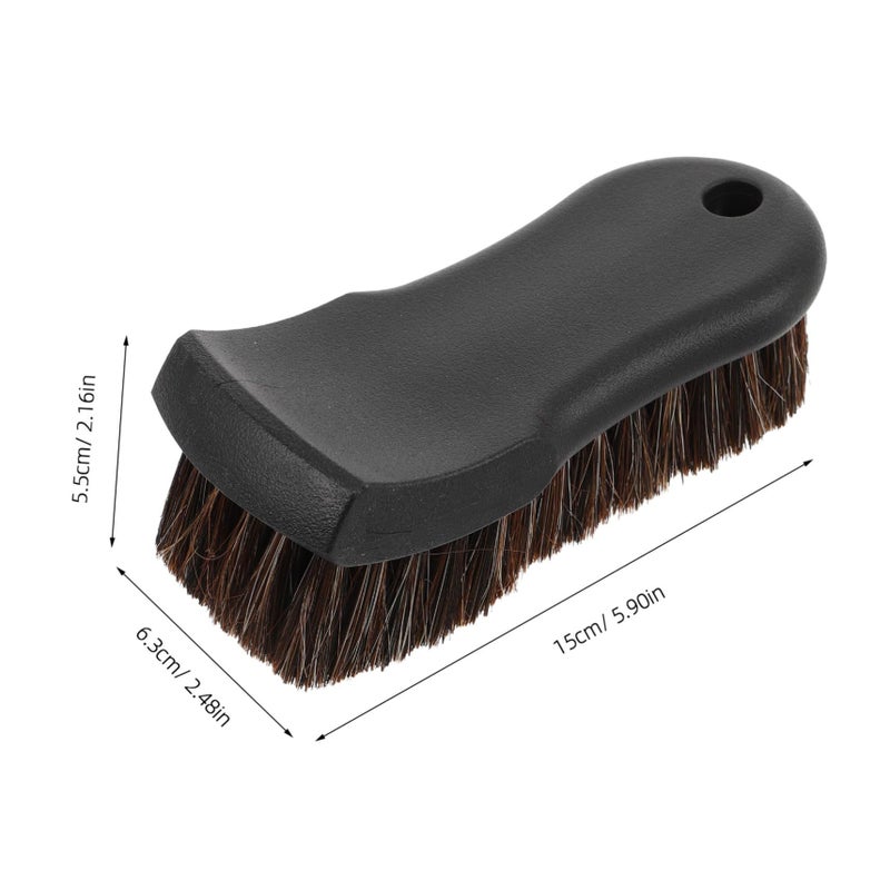 Soft Bristle Horse Hair Brush For Car Interiors Ergonomic Design Dust Removal Faux Leather And Fabric Multipurpose Use - Image 3