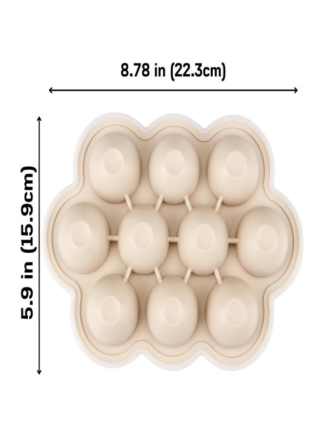 PandaEar 3 Pack Baby Silicone Freezer Tray with Lids, Silicone Baby Food Storage Container for Homemade Baby Food, Fruit Purees, Vegetable and Breast Milk(Blue/Green/Meat) - Image 4