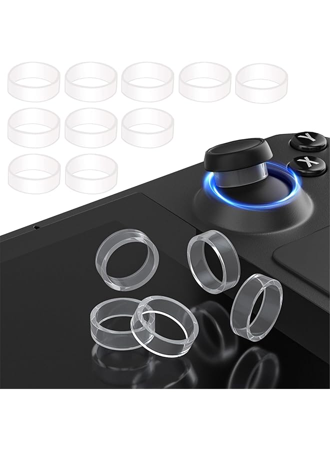 Sanmugeed10 Pcs Clear Joystick Protectors Transparent Silicone Elastic Joystick Protective Ring Compatible With Steam Deck Ps5 Ps4 Xbox Switch Pro Game Controller  - Image 1