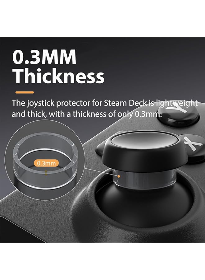Sanmugeed10 Pcs Clear Joystick Protectors Transparent Silicone Elastic Joystick Protective Ring Compatible With Steam Deck Ps5 Ps4 Xbox Switch Pro Game Controller  - Image 3
