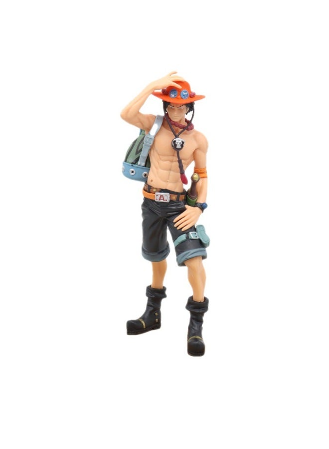 Anime One Piece Handmade 10th Anniversary Special Edition 22cm Backpack Ace Standing Posture Ornaments Model Window Box-Color:Backpack Ace (bag)  - Image 4