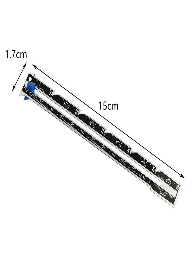 Tegg Aluminium Alloy Quilting Sliding Ruler Sewing Measuring Tool With Sliding Adjustable Marker for Knitting Crafting Sewing Hemming - Image 3