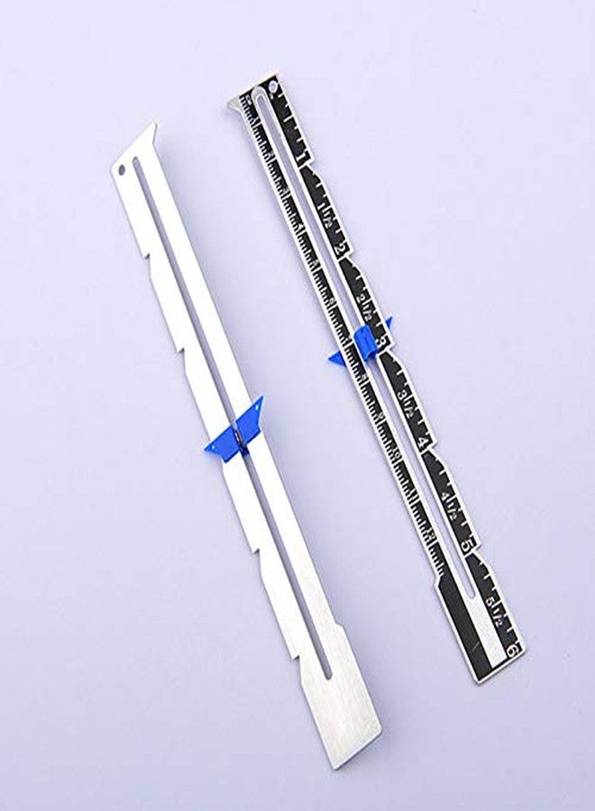 Tegg Aluminium Alloy Quilting Sliding Ruler Sewing Measuring Tool With Sliding Adjustable Marker for Knitting Crafting Sewing Hemming - Image 4