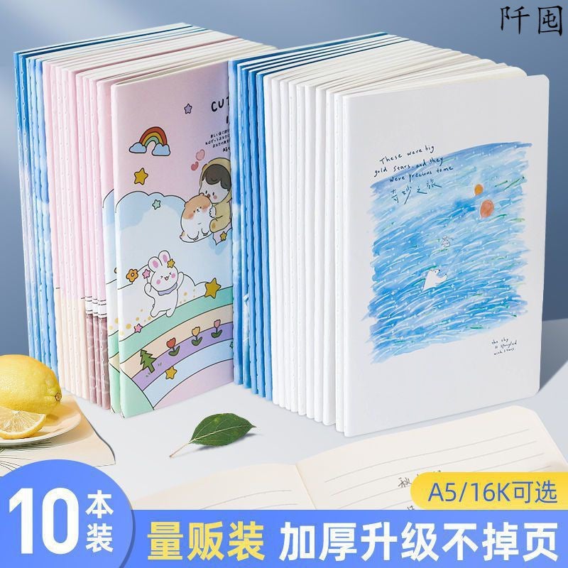 Mary'S Notebook Soft Copy A5 Small Fresh Stitch Book Simple 16K Student Cheap Notepad Stationery - Image 5
