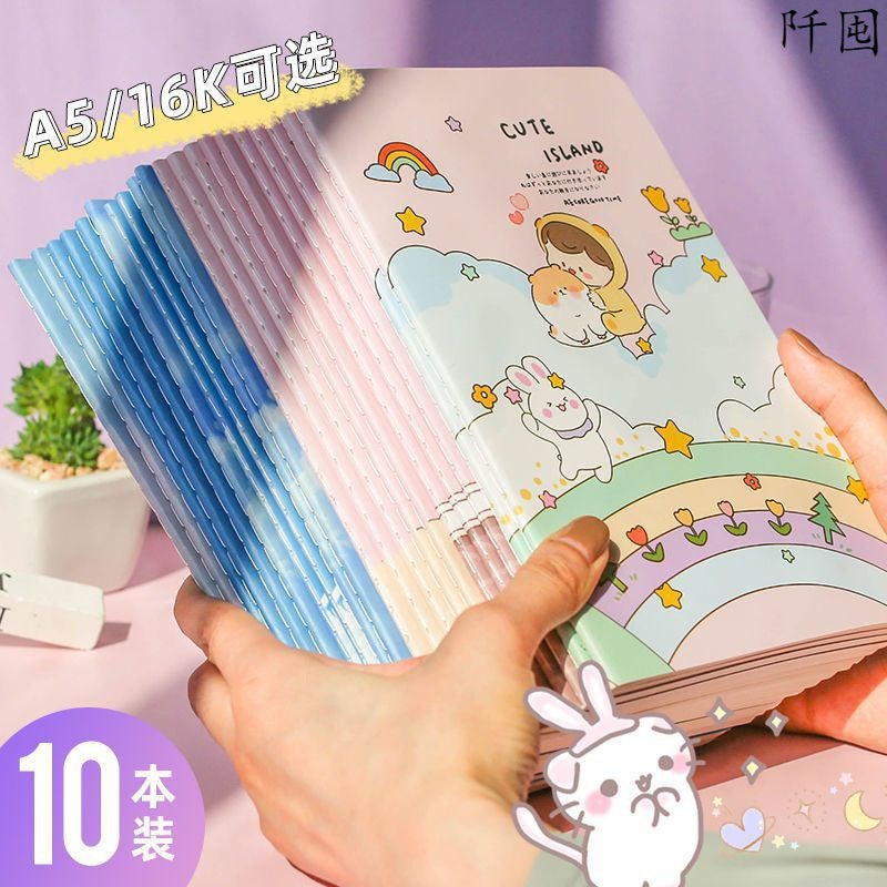 Mary'S Notebook Soft Copy A5 Small Fresh Stitch Book Simple 16K Student Cheap Notepad Stationery - Image 3