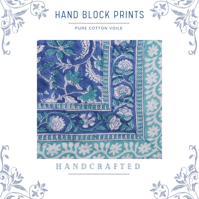 parihan Cotton Block Print long Beach Pareo Sarong Swimsuit Cover Ups Women Wrap - Image 3