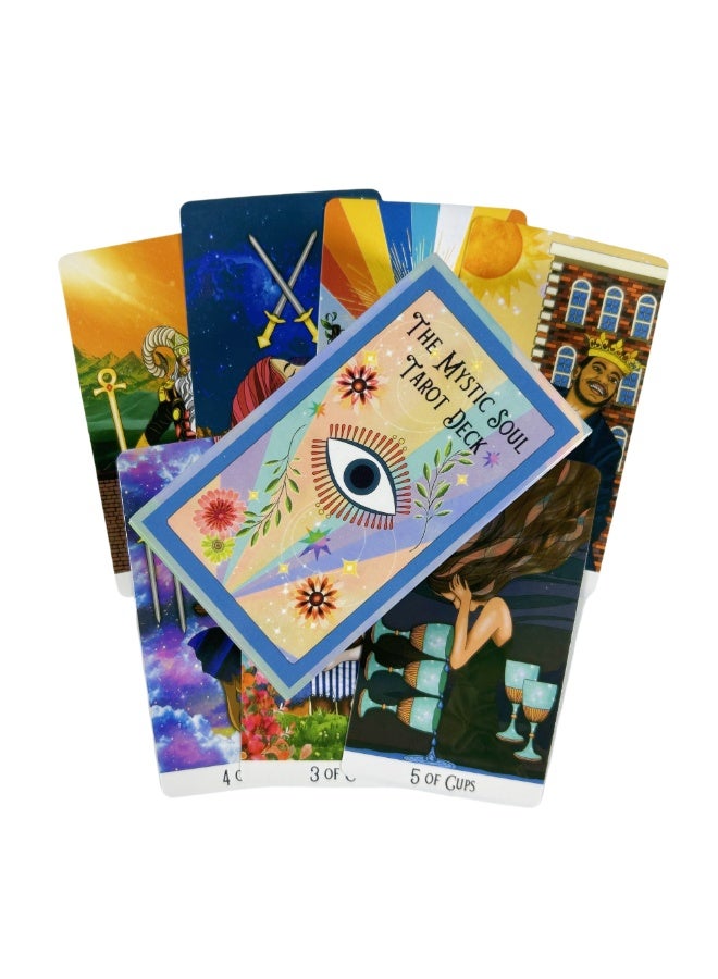 NIBEMINENT Mysterious Soul Tarot Deck - 78 Cards - Arcane Cards - English Version - Visual Illusion - Prophecy Edition - Toy Game Set - Image 1