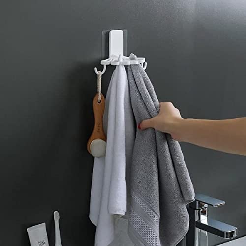 Shree Hari Flower Shaped Towel Hanger Kitchen Self Adhesive Wall Hanging Napkin HangerHolder Set of 2 - Image 3