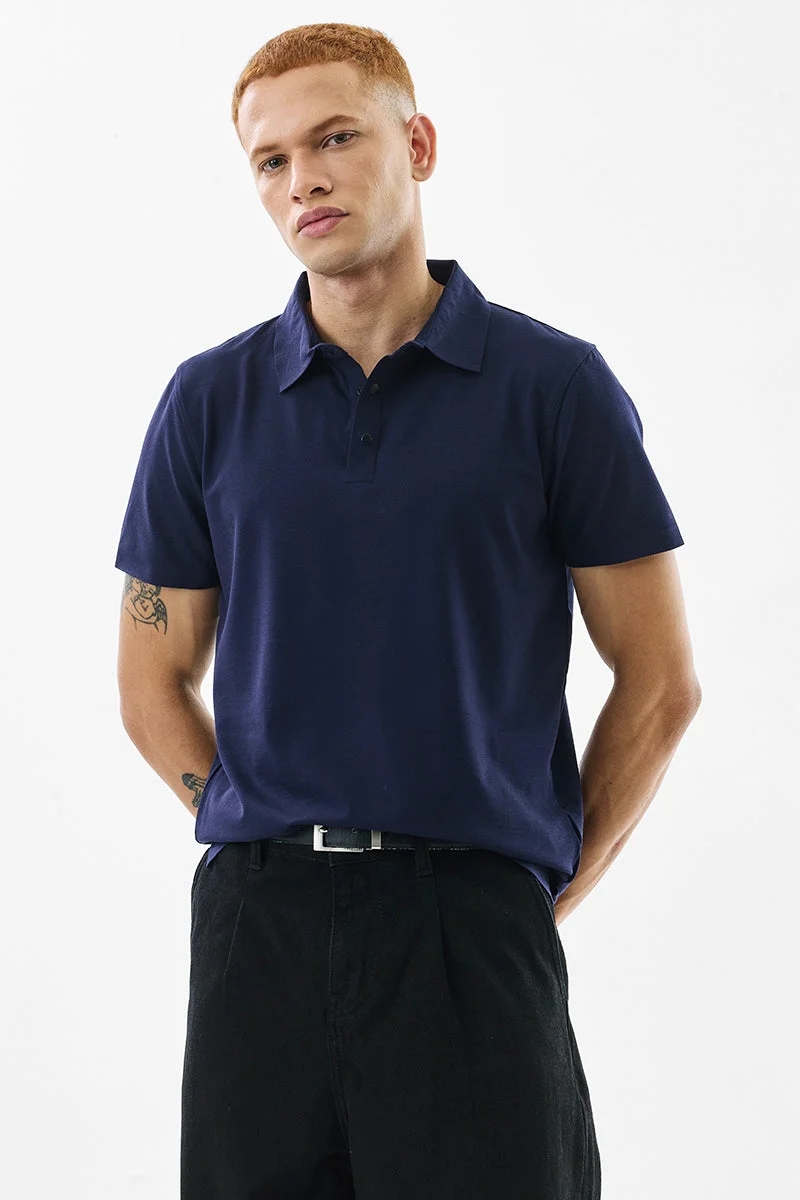 SNITCH Edward Navy Polo T-Shirt