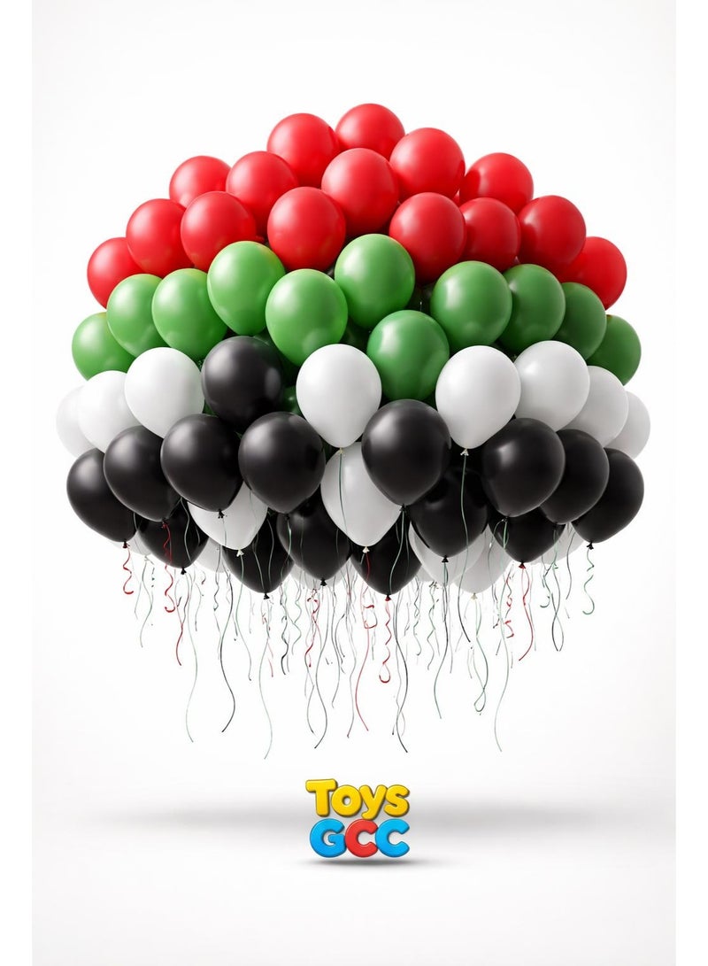Toys GCC 40PCS 12 Inch Latex Balloons UAE Flag Colors Red Green White Black Party Balloons Set Thickened Matte Balloons for National Day Decoration Balloon Arch Garland Backdrop Wedding Birthday Baby Shower Event Decor Premium Balloon Kit for DIY Party Decoration Indoor Outdoor Celebration Supplies  Bring vibrant celebration energy to your event with this 40PCS 12 inch latex balloons set designed in UAE flag colors including red balloons, green balloons, white balloons, and black balloons, each color carefully packed with 10 balloons to create a balanced and professional decoration solution. This balloon set is ideal for UAE National Day decoration, party balloons, event decor, balloon arch setup, balloon garland design, backdrop decoration, wedding balloons, birthday balloons, baby shower balloons, festival balloons, holiday balloons, - Image 1