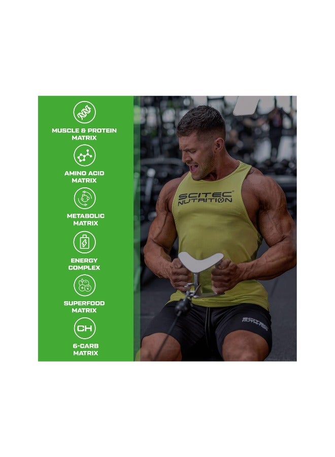 SCITEC NUTRITION مسحوق مشروب البروتين الجامبو مع 6 كربوهيدرات، بنكهة الفانيليا، 16 حصة - Image 3