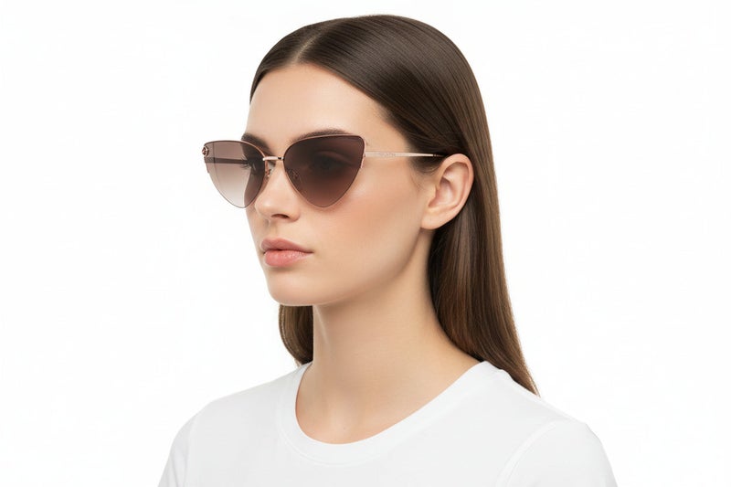 Baldinini 🇮🇹 Baldinini 🇮🇹 Cat Eye  women  Gold 18 karat Sunglasses  100% UV protection 🇮🇹  Italy - Original Glasess - Image 1
