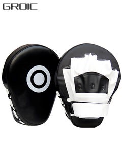 GROIC Boxing Curved Focus Punching Mitts, Boxing Pads Shock Absorbent Training Hand Pads, Extra Large & Thicken Leatherette Boxing Equipment for Karate, Muay Thai Kick, Sparring, Martial Arts, MMA 1 PC  - Image 1