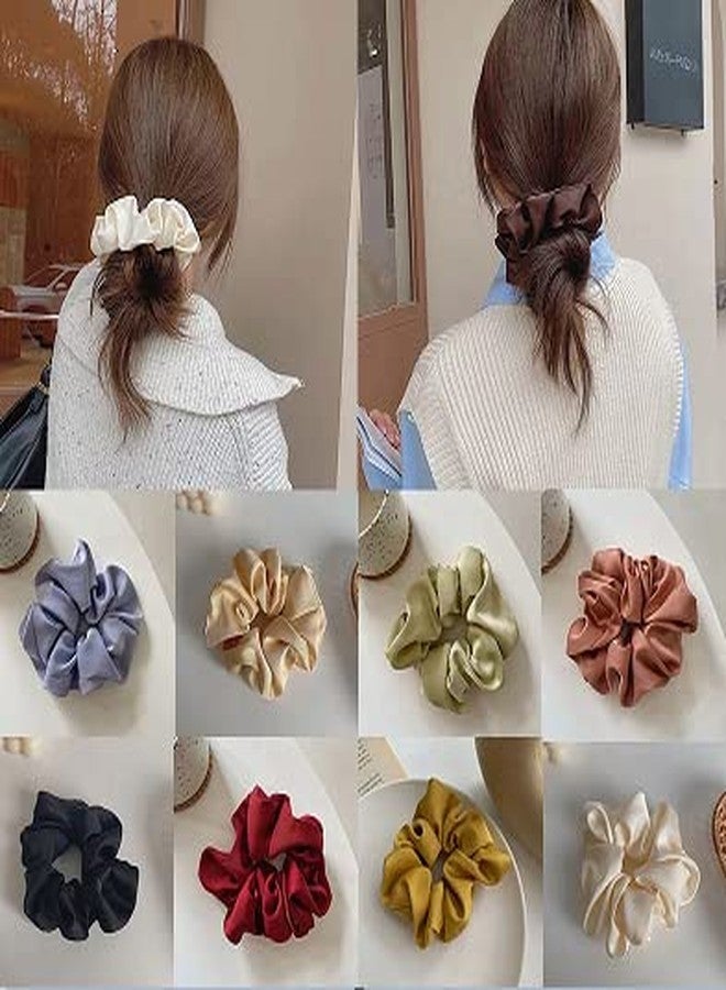ELECSA Hair Rubber Bands Bow Hair Clips Barrettes Bow Long Ribbon Hairpin for Women Girls Hair Accessories Hairband (Satin Scrunchies) - Image 5