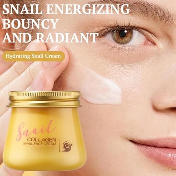 OSFRIAGE Snail Collagen Face Cream,Anti-Wrinkle and Rejuvenating Cream,Brightening Moisturizing Firming Collagen Cream for Women (2PCS) - Image 2