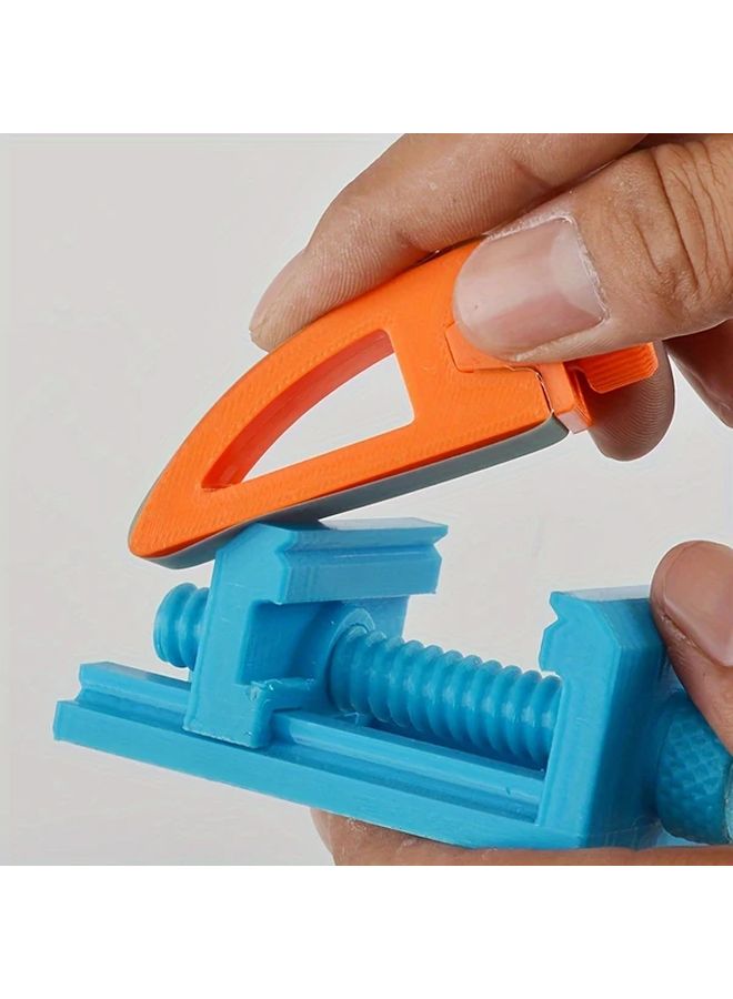 Orange 3 In 1 Hobby Sanding Tool Set With Sandpaper Holder For Curved Surfaces - Image 4
