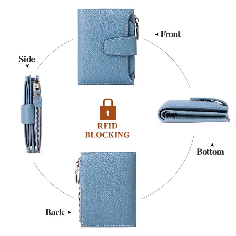 FALAN MULE Women's Short Tri-Fold Wallet with RFID Blocking - Image 3