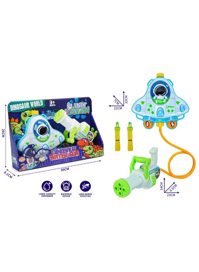 Toy Box Dinosaur Backpack Water Gun Water Blaster Soaker Gun for Kids - Image 3