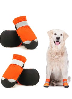 erorex Dog Shoes for Large Medium Dogs Dog Booties Adjustable Straps Rugged Anti-Slip Sole Paw Waterproof Dog Boot Sports Running Hiking Pet Boots - Protectors Comfortable Easy to Wear Size 8  - Image 1