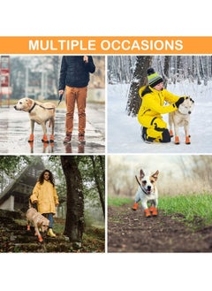 erorex Dog Shoes for Large Medium Dogs Dog Booties Adjustable Straps Rugged Anti-Slip Sole Paw Waterproof Dog Boot Sports Running Hiking Pet Boots - Protectors Comfortable Easy to Wear Size 8  - Image 2