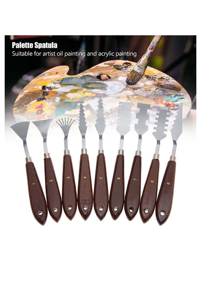 Stainless Steel Palette Scraper Set, Knife Painting, Scraper Set, Palette Knife Painting Tools, Oil Painting Mixing Scraper, for Art and Paint Color Mixing Acrylic Mixing Supplies  - Image 2