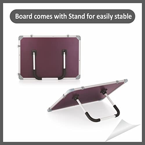 Eduway Non-Magnetic Dry Erase 1.5x2 Feet White Board with Stand | Standing Whiteboard | Table Top with Paper Clip for Study, Memo, to Do List, with 1 Marker Pen, 1 Duster, 18x24 Inches. - Image 3