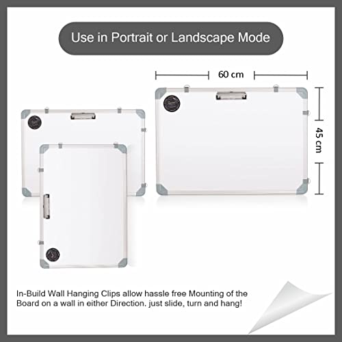 Eduway Non-Magnetic Dry Erase 1.5x2 Feet White Board with Stand | Standing Whiteboard | Table Top with Paper Clip for Study, Memo, to Do List, with 1 Marker Pen, 1 Duster, 18x24 Inches. - Image 2