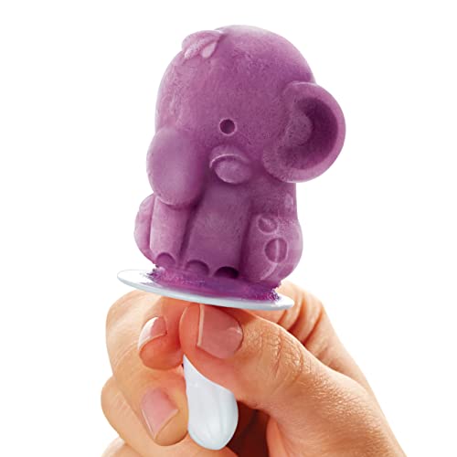 Zoku Safari Pop Molds, 4 Different Easy-release Silicone Popsicle Molds in One Tray, Fun Jungle-inspired Designs, BPA-free - Image 5