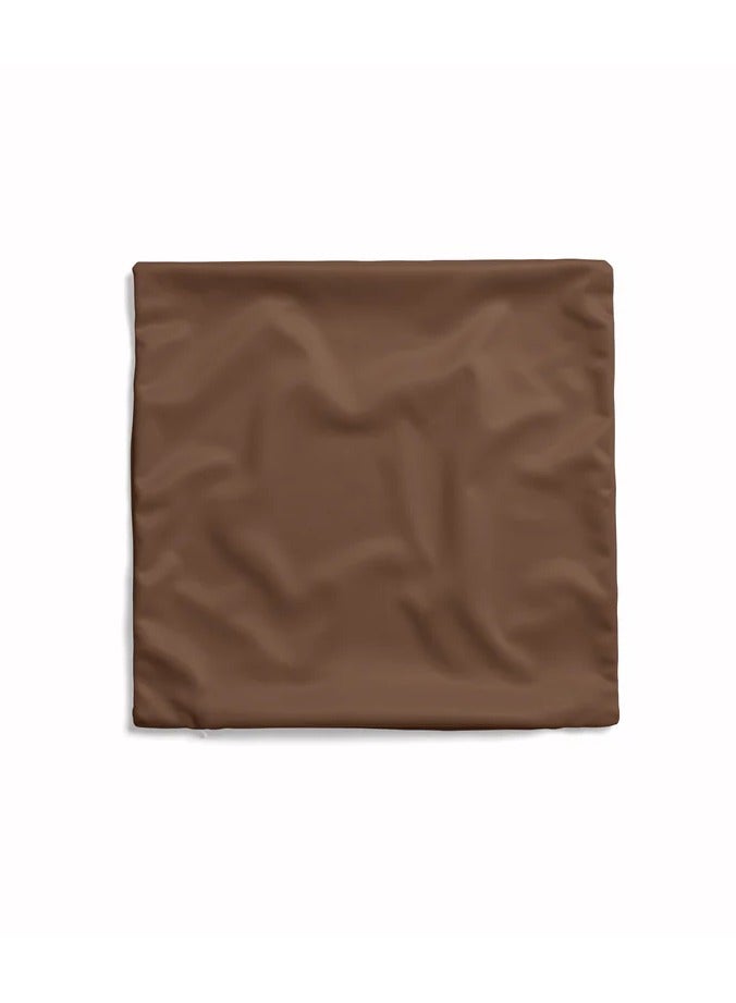 Plain Brown Cushion Water-Repellent With Filling - Image 2