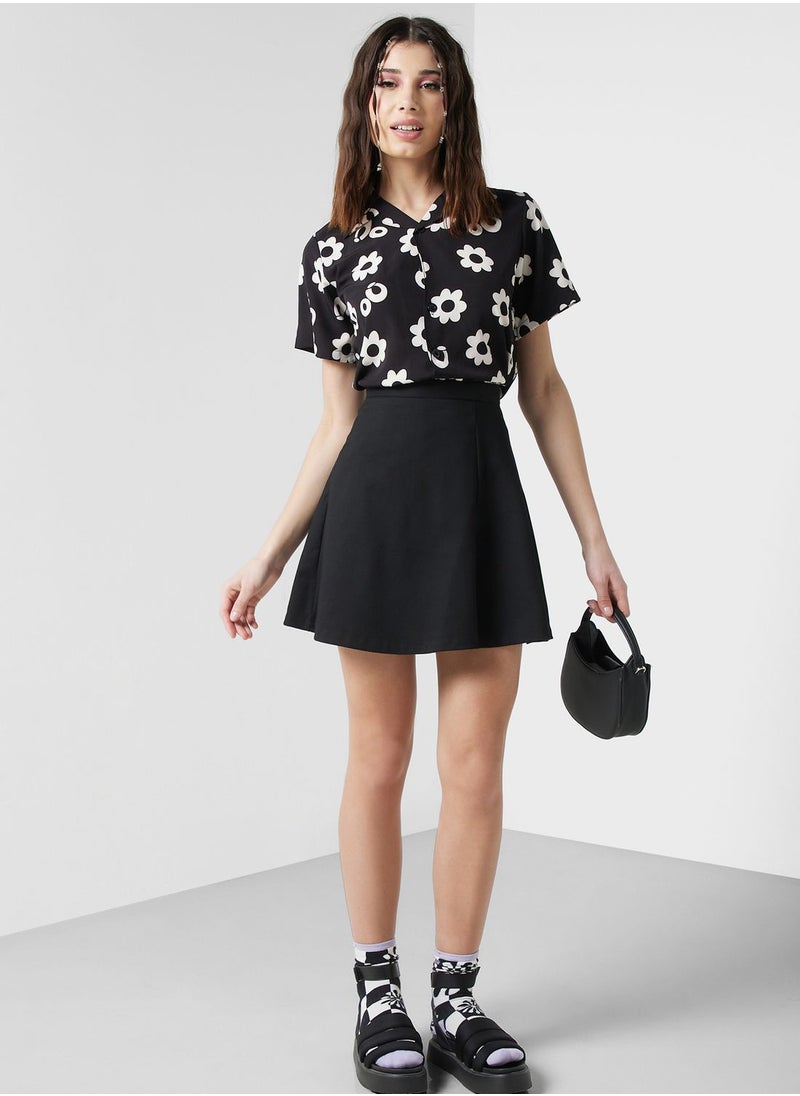 Ginger - Urban Minx Printed Button Down Shirt - Image 1