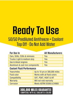 Prestone Prestone 50/50 Extended Life Prediluted AF2100 Antifreeze/Coolant – 1 Gallon 3.78 Liters  - Image 2