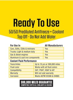 Prestone Prestone 50/50 Extended Life Prediluted AF2100 Antifreeze/Coolant – 1 Gallon 3.78 Liters  - Image 5